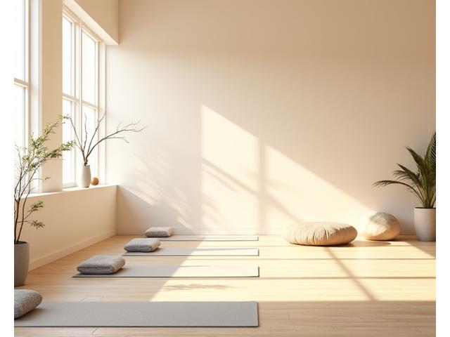 Intérieur lumineux et apaisant du studio Lumière Apaisante