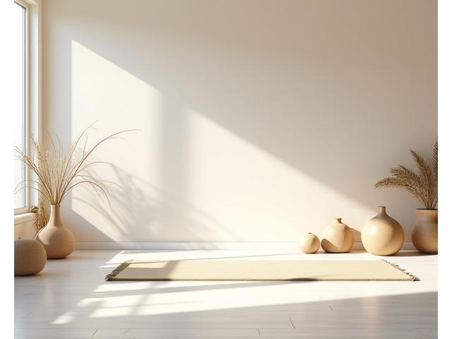 Intérieur calme et lumineux du studio de yoga Lumière Apaisante à Paris